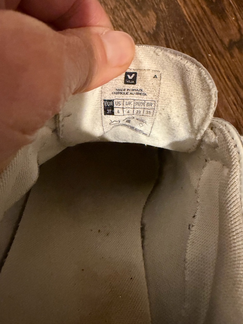 Veja Esplar Leather White Sneaker, Sz 37 (US 6) - Picture 10 of 13
